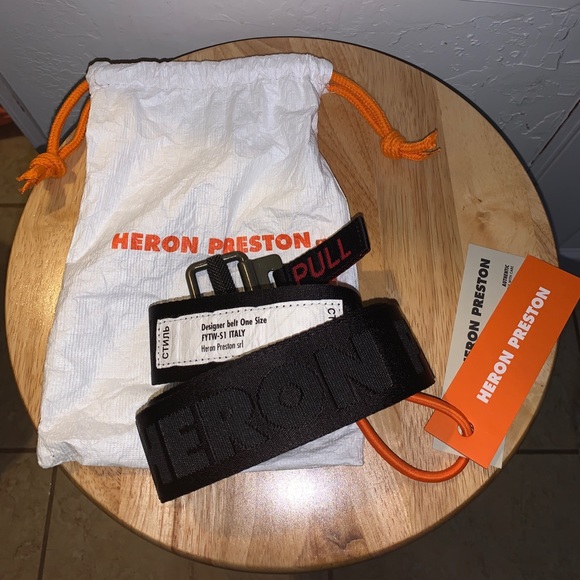 Heron Preston Black KK Tape Belt